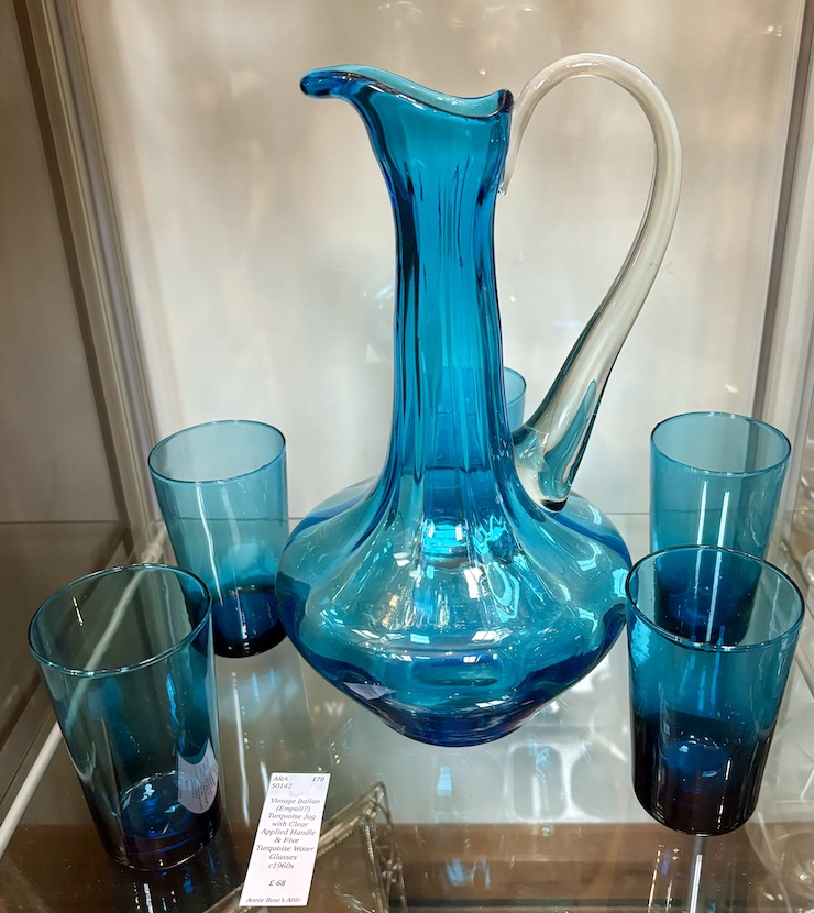 Turquoise Italian Jug and Glasses